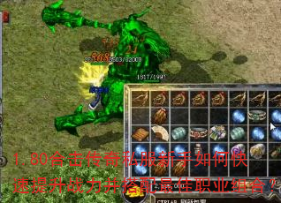 1.80合击传奇私服新手如何快速提升战力并搭配最佳职业组合? 1.80合击传奇私服新手如何快速提升战力并搭配最佳职业组合?